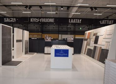 STARK tuo Habitareen Villeroy & Bochin keraamiset laatat ja Domestic kylpyhuone ja keitti&ouml;kalusteet